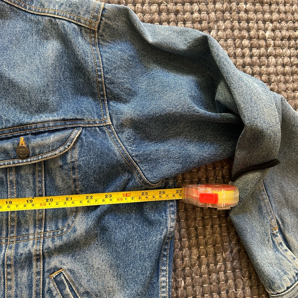 Vintage Faded & Distressed Denim Blue Jacket - Picture 8 of 12